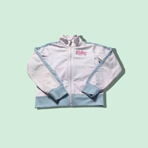 Toddler Girl Light Pink And Gray Nike Zip Front Track Jacket Size 4T
